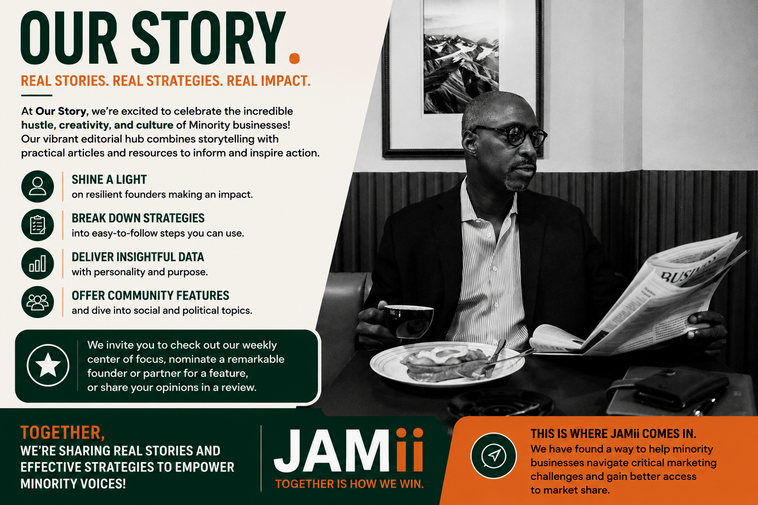JAMii Our Story feature graphic